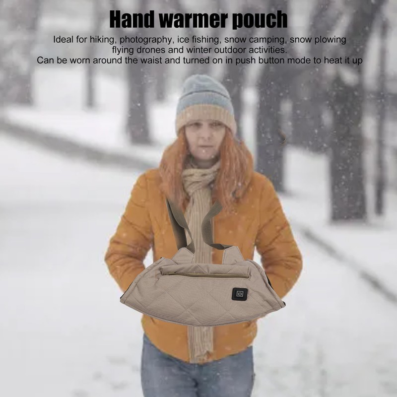 Heated Hand Muff 3 Level Modes Soft Fluffy Waterproof Electric