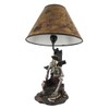 Zeckos 21-Inch High Caribbean Pirate Skeleton Table Lamp with Treasure