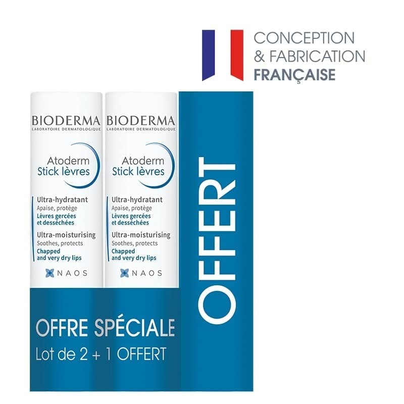 Bioderma Atoderm Lips Moisturising Stick x3
