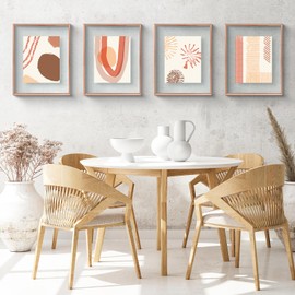 Frametory, 16x20 Floating Picture Frame - Metal Photo Frame - Real Glass - for Wall Mount or Tabletop Display (Rose Gold, 2 Pack)