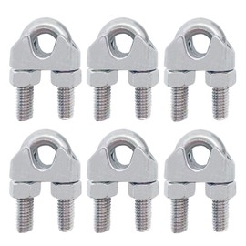 luckkyme M3 Wire Rope Clamp Set, 304 Stainless Steel Wire Rope Cable Clip Clamps Thimble and Aluminum Crimping Loop Sleeve Assortment Kit