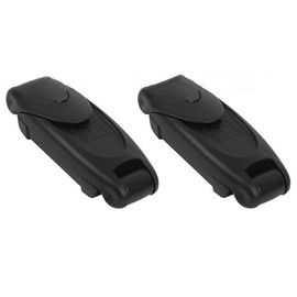 ISKIP 2Pcs Car Seat Belt Clips, Seatbelt Adjusters for Enhanced Safety, Universal Shoulder Neck Strap Positioner for Kids (Black)