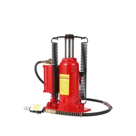 12 Ton Air Hydraulic Bottle Jack - Heavy Duty Dual Power Pneumatic/Manual Car Lift for Trucks & SUVs - Low Profile 9.8"-19.5" Lift Range, All Welded Leakproof Design with Safety Valve