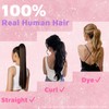 Claw Clip Ponytail Extension Real Human Hair Long Straight Hairpiece