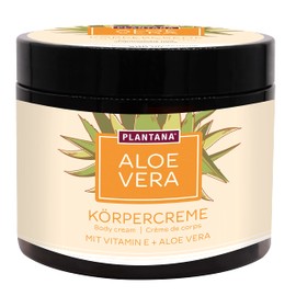 PLANTANA Organic Aloe Vera Body Cream 500 ml | For Dry Demanding Skin | With Vitamin E | Vegan | Fair Trade | Organic Cultivation | Dermatologically Tested | Economical | Fast Absorbing