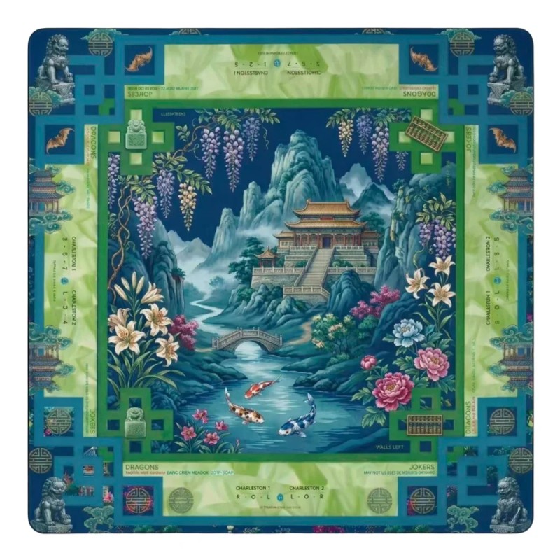 Modern Design Mahjong Table Mat Anti Slip Rubber Base Noise