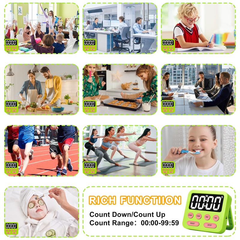Pomodoro Timer for Kids, Productivity Timer with Loud Alarm, Digital