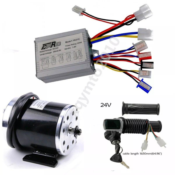 Unbranded 24V 500W Brush Motor Controller Key Throttle for Scooter