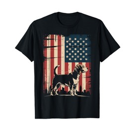 Beagle 4th Of July American Flag Patriotic USA Flag T-Shirt