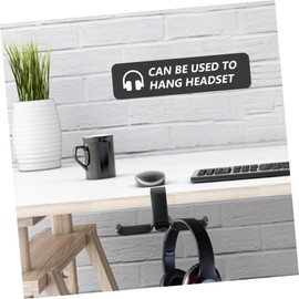 KONTONTY Headphone Stand Hanger Rotation Under Desk Hook for Gaming Headsets and Earphones Space-Saving Design Pads for Stability and Protection