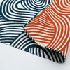 Musumi Furoshiki Isa Pattern Double-Sided Tie Eye Orange 18.9 inches