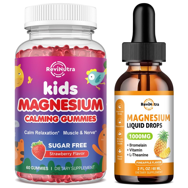 Magnesium Glycinate Supplements - Magnesium Gummies & Liquid Drops for
