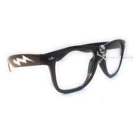 Varies Wild Thing Rick Vaughn Skull Glasses (Clear Lens)