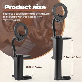 NYGHMY 1 Pcs Magnetic Guitar Phone Holder – Adjustable Mount for 6-8.8cm Thick Guitars and Ukuleles, Portable Guitar Sheet Music Holder, Perfect for Digital Sheet Music