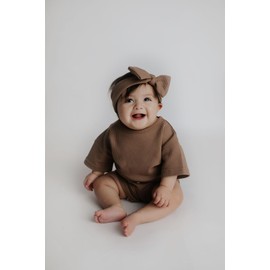 Three Little Tots- Waffle Knit Knotted Headband (Hot Pink)