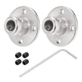 MECCANIXITY 2pcs 6mm Flange Coupling Connector, Shaft Axis Fittings for DIY RC Model Motors, with 4pcs Fastening Screw 1pcs M1.5 Hex Wrench
