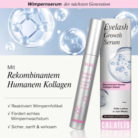 CALAILIA Wimpernserum, Lash Serum für Wimpernwachstum Länger und Dicker, Nährungs- und Konditionierung Wimpern Serum für Empfindliche Augen, 6 Monate Versorgung (5ml)