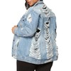 SOMTHRON Women's Distressed Denim Jeans Outfits Coat Oversized Spring Fall