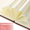 A5 Lined Leather Journal with Pen, 240 Pages Refillable Hardcover