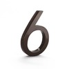 Montague Metal Products 6 Inch Modern House Number, Floating House