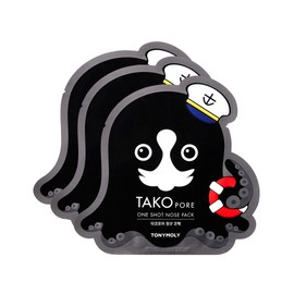 TONYMOLY Tako Pore One Shot Nose Pack, 3 Pack