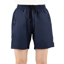 NATUST - Pantalones cortos deportivos de ajuste holgado para niños con bolsillos con cierre, secado rápido, Negro -, 6-7 Años