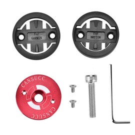 Bike Stem Top Cap, Cycling Headset Screws Computer Stopwatch Mount Holder for MTB Bicycles and Road Bikes (Red)