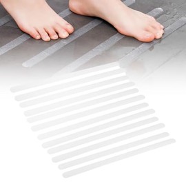 Antiderrapante para Regadera, Cinta Antiderrapante, Antiderrapante para Escaleras, Cinta Antideslizante para Escaleras Cinta Adhesiva Antideslizante de 12 Bandas Tiras Transparente Sin Huella