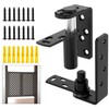 Heavy-Duty Self Closing Saloon Door Hinges, 1 Pack Black, Large
