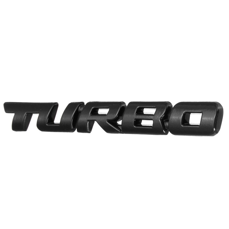 JenNiFer Turbo 3D Metal Car Sticker Tailgate Body - Red