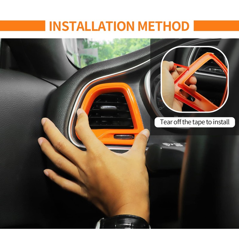 Voodonala for Challenger Center Console Air Condition Outlet Vent Trim