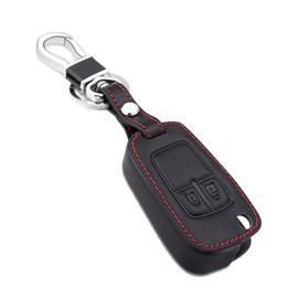 Happyit Leather Car Key Cover Cases Key Ring for Opel Astra J Corsa D Zafira C Mokka Insignia Cascada Karl Adam Meriva 2 Buttons