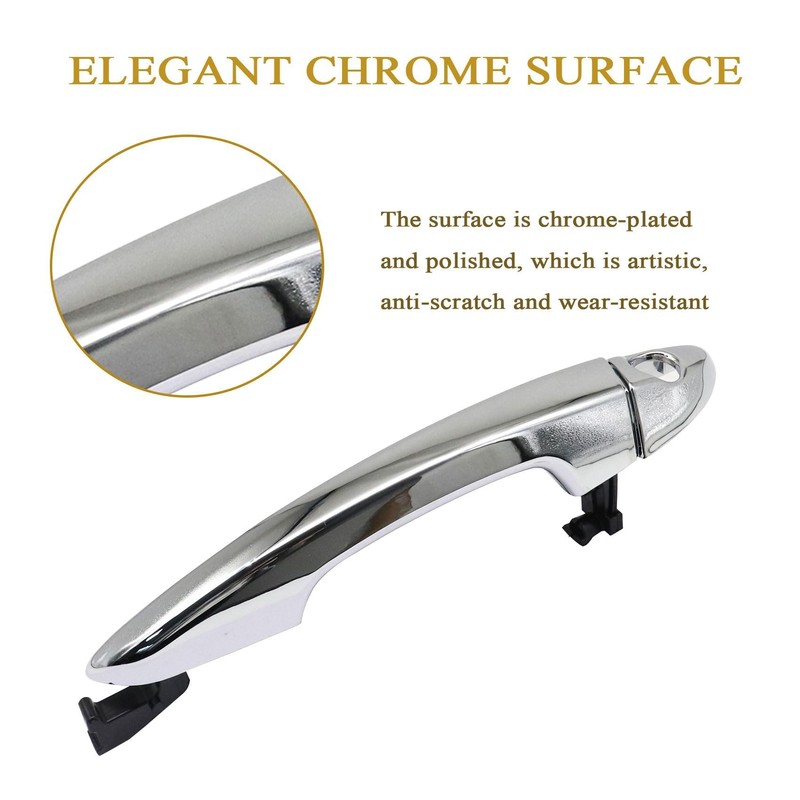 Priprilod Front Left Side Outer Exterior Chrome Door Handle Compatible