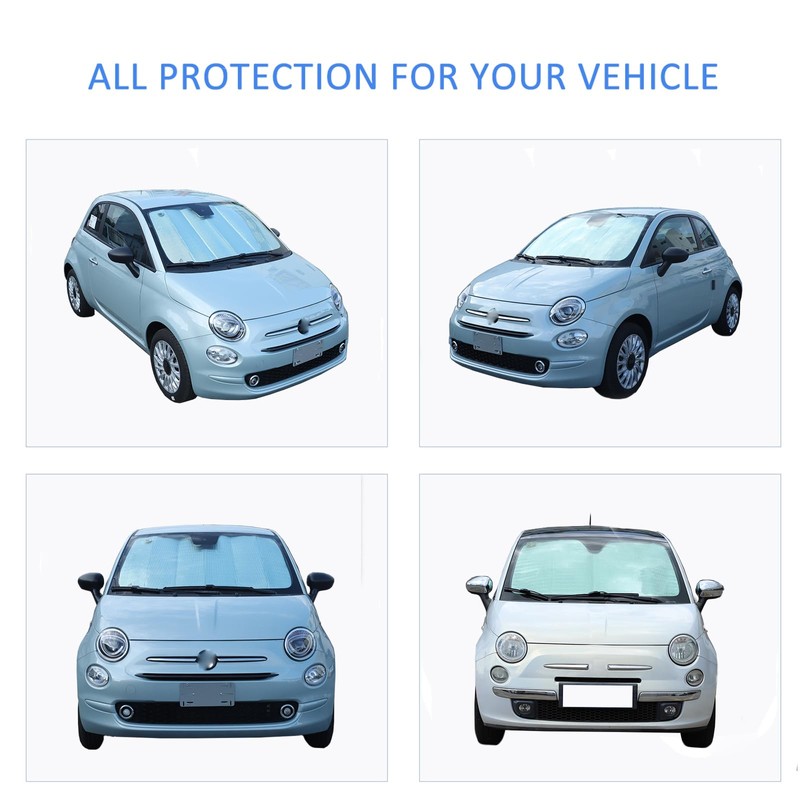 The Original Windshield Sun Shade Compatible with Fiat 500 2010-2025+