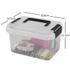 Cadineer 2L Mini Plastic Storage Boxes, Set of 4 Clear
