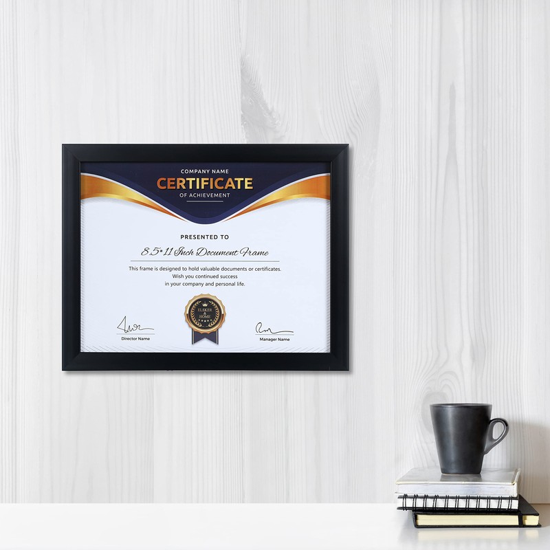 ELSKER&HOME 8.5x11 Picture Frame - Certificate Document Frame 6 Pack