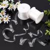 NBEADS Clear Elastic Strap, 6mm/10mm Width 30m Total Frosted Plastic