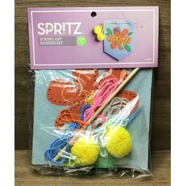 Spritz Kids' Crafts String Art Banner Kit Spring Flower Easter Pennant String Art 1 Set