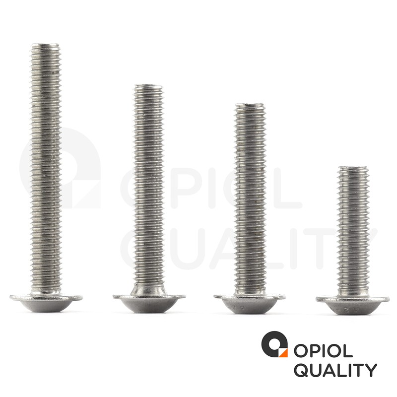 OPIOL QUALITY® Rounded Head Screws with Flange and Hexagon Socket