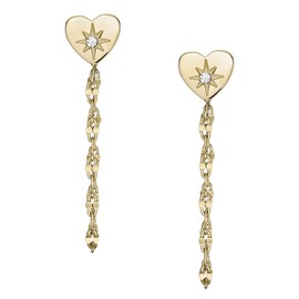 Fossil All Stacked Up JF04378710 Women's Earrings Stainless Steel Gold-Coloured, Stainless Steel, No Gemstone