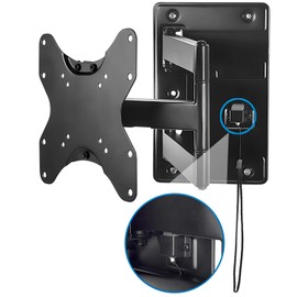 Mount-It! Lockable RV TV Wall Mount for 23-43 Inch TVs, Quick-Release Full Motion Bracket for Campers, Motorhomes, Trailers & Boats, Secure Swivel Arm, VESA 75x75-200x200, 77 lbs Capacity
