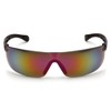 Pyramex S7255S Provoq Lightweight Safety Glasses, Multi-Color Mirror Lens