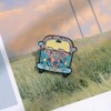 GBJUK Hippie Flowers Peace Campervan Enamel Pin Badge with Butterfly