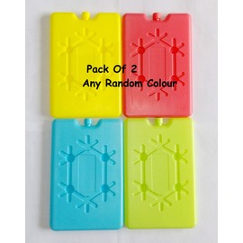 Ice blocks Ice Packs for Lunch Boxes Cooler Ice Packs Long Lasting Lunch Ice Packs Slim Reusable Cool Packs for Cooler Freezer Ice Packs Stackable(Any Random Color) (Pack of 2)