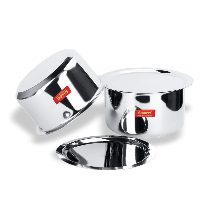 Sumeet Stainless Steel Cookware Set With Lid, 5.2 LTR to
