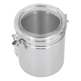 Airtight Stainless Steel Canister, Easy to Clean, Shiny, Odour-Preventing Food Storage Container Made of Stainless Steel (Large 1600 ml)