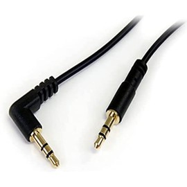 StarTech MU3MMSRA Cable Delgado de Audio Estéreo Mini Jack de 3.5mm en Ángulo Derecho, 90 cm