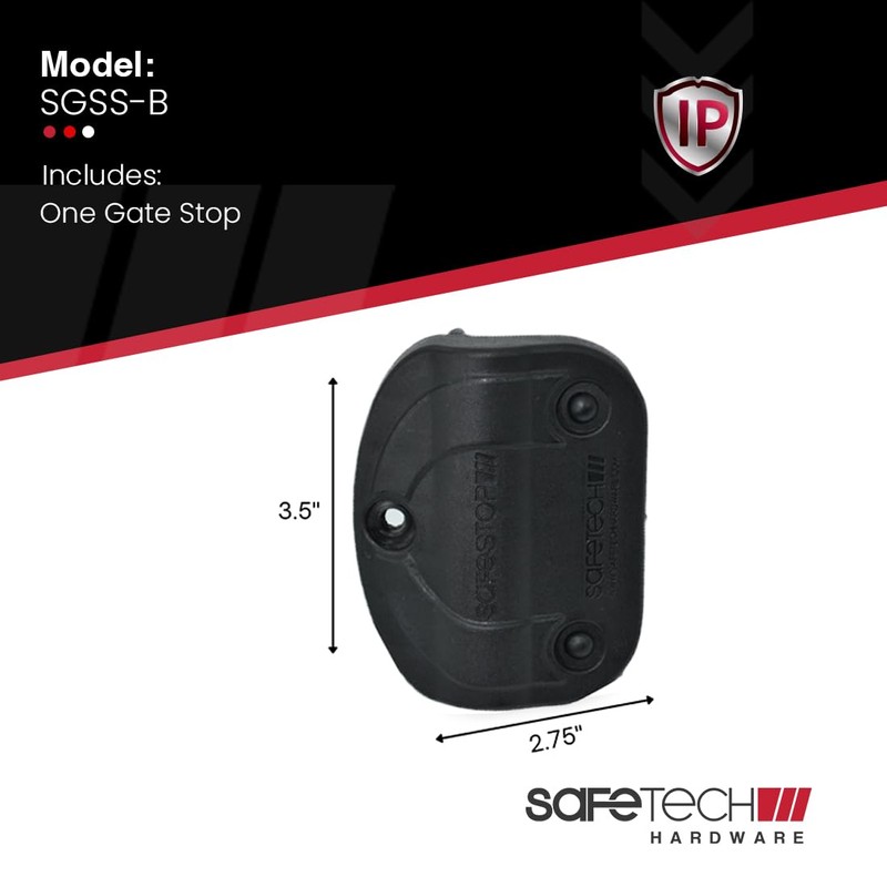 Safetech Hardware Polymer Gate Stop (2 Pack) | Damage Protection