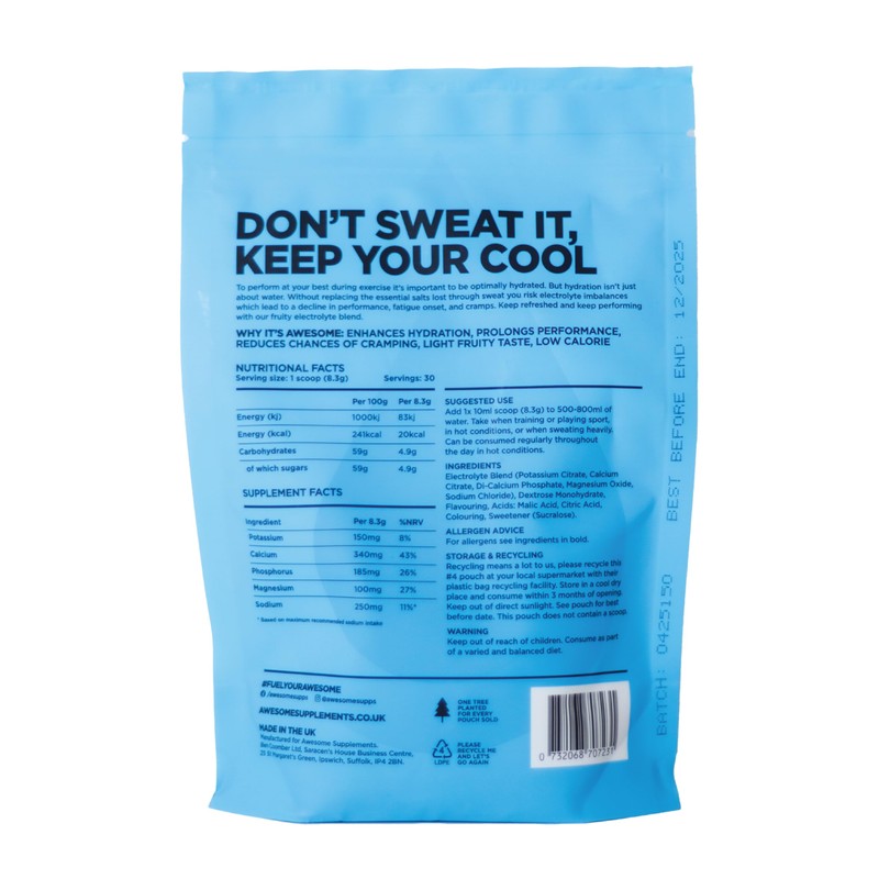 Awesome Supplements Hydrate - Blackcurrant | Low Calorie Electroylte Drink