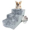 RUBLELITIE Pet Stairs for Dogs 3-Step Non-Slip High-Density Foam with